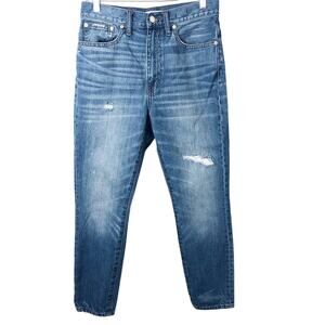 Madewell Women's Rigid High-Rise Skinny Distressed Jeans Size 28
